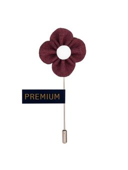 PELUCHE - The Four Petal Flower Purple Brooch Lapel Pin For Men