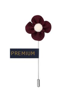 PELUCHE - The Four Petal Classic Flower Purple Brooch Lapel Pin For Men