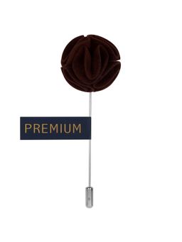 PELUCHE - The Dahlia Flower Dark Brown Brooch Lapel Pin For Men
