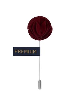 PELUCHE - The Dahlia Flower Maroon Brooch Lapel Pin For Men