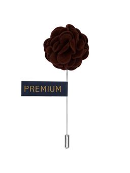 PELUCHE - Wonderful Tulip Dark Brown Brooch Lapel Pin For Men