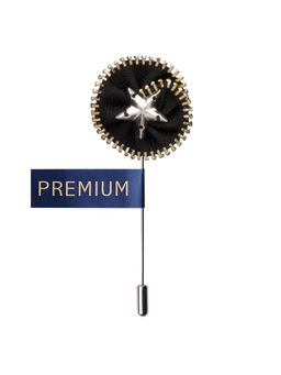 PELUCHE - Shining Star Black Brooch Lapel Pin For Men