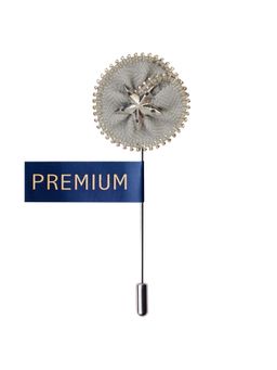 PELUCHE - Shining Star Grey Brooch Lapel Pin For Men