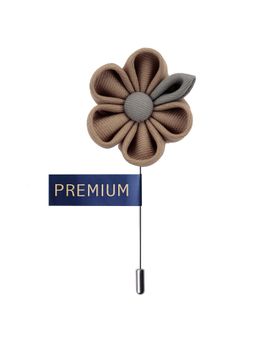 PELUCHE - Dual Shaded Beauty Beige Brooch Lapel Pin For Men