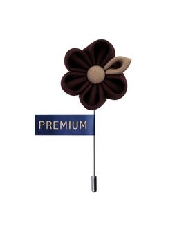 PELUCHE - Dual Shaded Beauty Brown Brooch Lapel Pin For Men