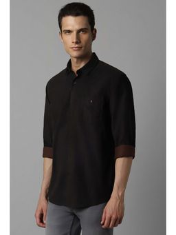 Louis Philippe - Men Brown Slim Fit Printed Full Sleeves Casual Shirt