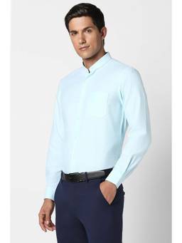 Peter England - Men Light Blue Slim Fit Formal Full Sleeves Formal Shirt
