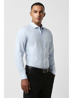 Peter England - Men Blue Slim Fit Formal Full Sleeves Formal Shirt