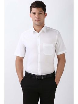 Peter England - Men White Regular Fit Formal Shirt