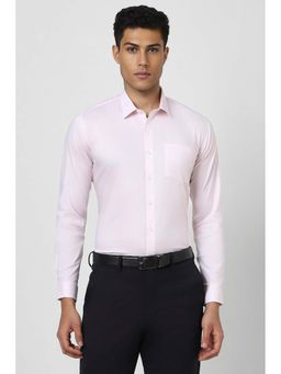 Van Heusen - Men Pink Slim Fit Solid Full Sleeves Formal Shirt