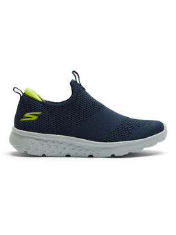 SKECHERS - Boys GO RUN 400 Navy Blue Lime Running Shoes