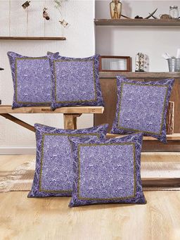 Kuber Industries - Cushion Cover Rectangle cushion Cover Purple (Pack of 5) (16x16 Inches)
