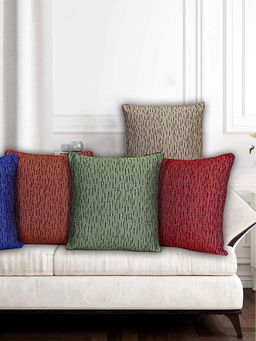 Kuber Industries - Strips Print Cushion Cover cushion Cover Multi-Color (Pack of 5) (16x16 Inches)