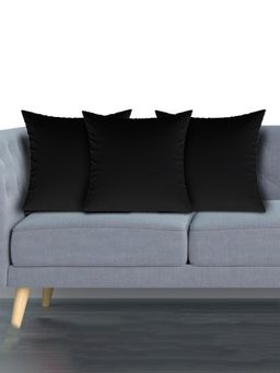 Kuber Industries - Sofa Cushion Pillow Filler Sofa Cushion Washable Black (Pack of 3) (16x16 Inches)