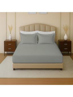 Mayfair Homes London - 100 % Cotton 144Tc King Size Fitted Bedsheet Set With 2 Pillow Covers