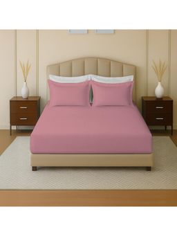 Mayfair Homes London - 100 % Cotton 144Tc King Size Fitted Bedsheet Set With 2 Pillow Covers