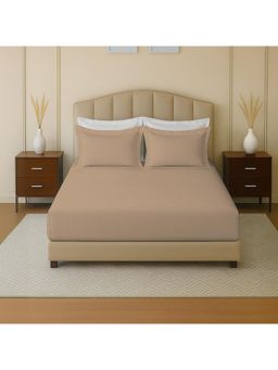 Mayfair Homes London - 100 % Cotton 144Tc King Size Fitted Bedsheet Set With 2 Pillow Covers