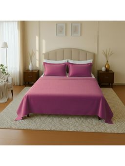 Mayfair Homes London - 100 % Cotton 144Tc Queen Size Double Bedsheet Set With 2 Pillow Covers