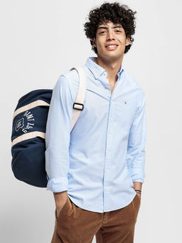 GANT - Blue Solid Casual Shirt