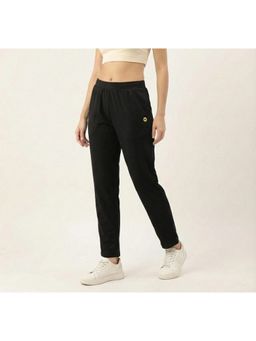 WINEBERRY - Women Black Ragular Fit Track Pant
