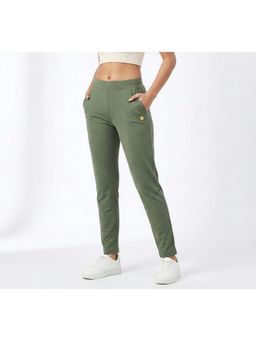 WINEBERRY - Women Olive Ragular Fit Track Pant