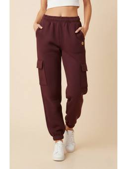 WINEBERRY - Women Burgundy Utility Chic Meets Premium Comfort Cargo