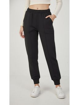 WINEBERRY - Women Black Sleek Joggers
