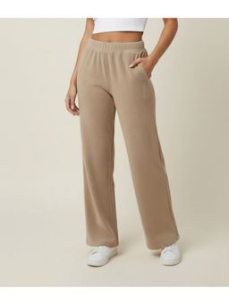 WINEBERRY - Women Beige Comfortable Straight-Fit Track Pant
