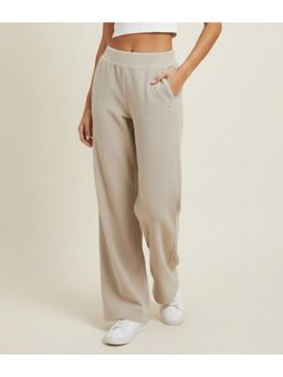 WINEBERRY - Women Off White Comfortable Straight-Fit Track Pant