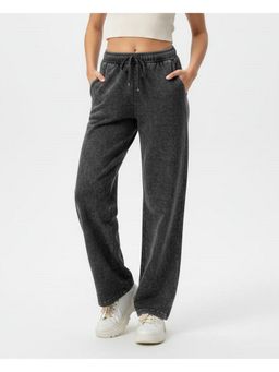 WINEBERRY - Women Black Ragular Fit Track Pant