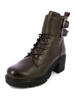 Alberto Torresi - Brown Ankle - Length Boots With Dual Buckle Closure