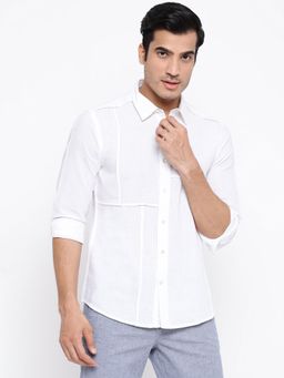 Fabindia - White Cotton Bana Slim Fit Shirt