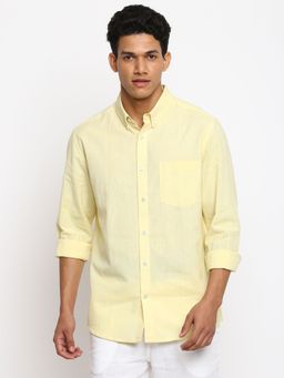 Fabindia - Yellow Cotton Shirt Slim Fit