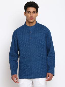 Fabindia - Blue Cotton Printed Shirt