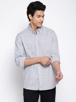 Fabindia - Grey Cotton Dobby Shirt