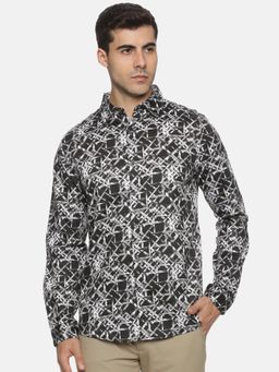 MELVIN JONES - Black White Printed Shirt