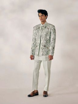 Jatin Malik - Slow Blue Short Jacket (Set of 3)