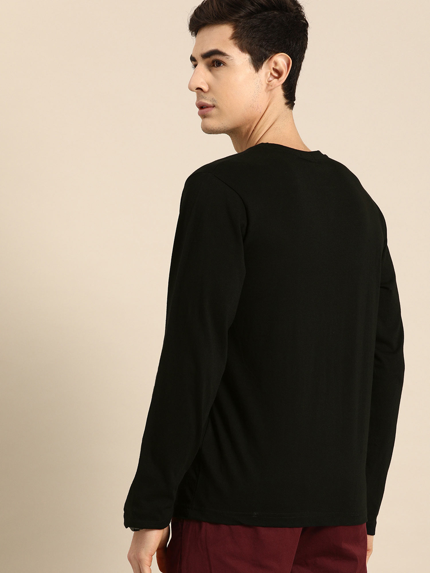 Over Minimal Full Sleeve T-Shirt Black 