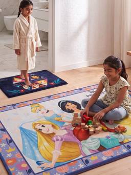 Athom Living - Disney Princess Carpet And Get Bathmat Free Multi-Color (3x5 feet) (Pack of 2)
