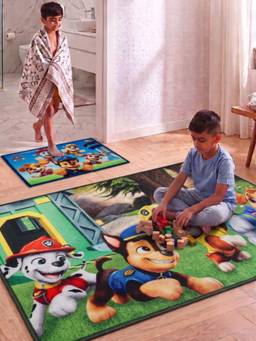 Athom Living - Paw Patrol Carpet And Get Bathmat Free (3x5 feet) (Pack of 2)