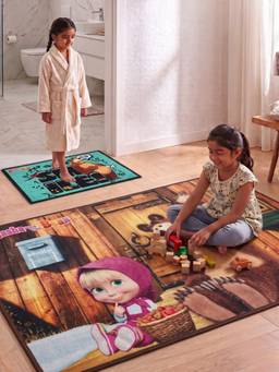 Athom Living - Masha & The Bear Carpet And Get Bathmat Free (3x5 feet) (Pack of 2)