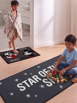 Athom Living - Mickey Theme Runner Carpet And Get Bathmat Free (2.5x5 feet)