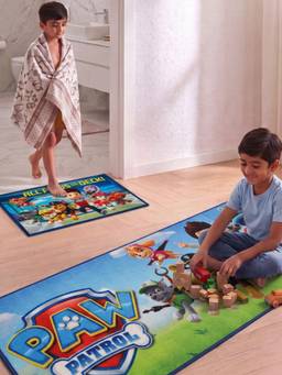 Athom Living - Paw Patrol Runner Carpet And Get Bathmat Free Multi-Color (2.5x5 feet)
