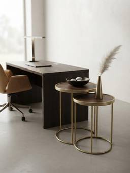 The Home Co - Nested Table Round - Wooden (Pack of 2)