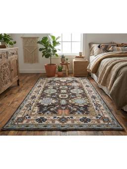 Bungalow and Beyond - Printed Floor Rugs Brown