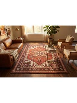 Bungalow and Beyond - Printed Floor Rugs Red
