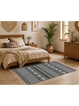 Bungalow and Beyond - Printed Floor Rugs Grey