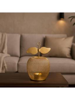Voncasa - Gold Toned Embossed Decorative Holder