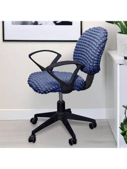 Cortina - Bubble Office Chair Cover Navy Blue (Pack of 2)