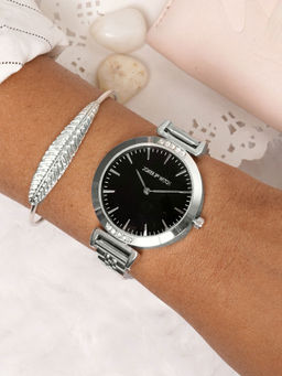 Joker and Witch - Joker & Witch Silver Lunar Watch Bracelet Stack For Women (Pack of 2) (JWBS330)